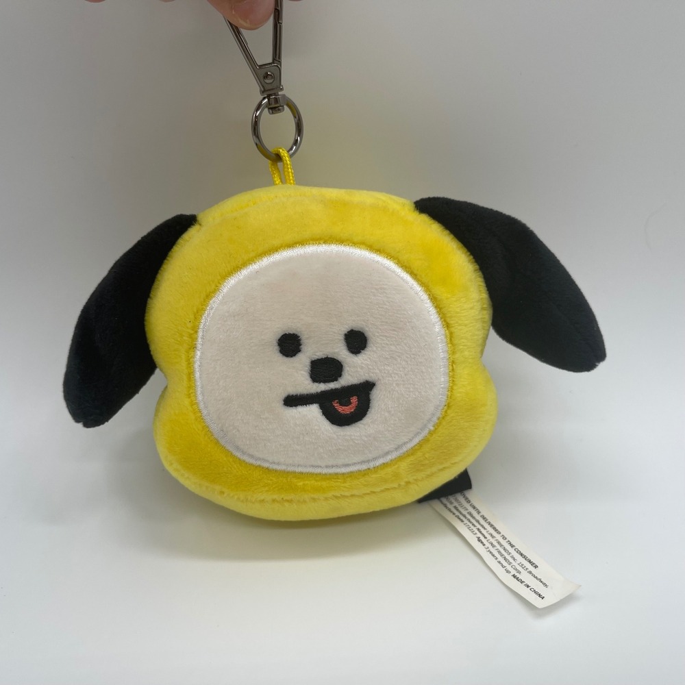BT21 CHIMMY Little Friends Dog Plush Clip On Keychain Mascot